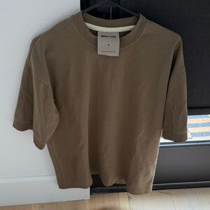 Amongst Others Men's Crewneck T-Shirt - Olive Brown Size Medium